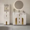 Artis 149cm Tall Bathroom Storage Cabinet & 92cm Single Vanity Set – White