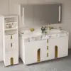 Picture of Artis 149cm Bathroom Storage Cabinet & 152cm Double Vanity Set with Sintered Stone Top – White