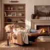 Genuine Leather Power Swivel Rocker Recliner Accent Chair with Phone Holder – AUD-H3177