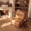 Genuine Leather Power Swivel Rocker Recliner Accent Chair with Phone Holder – AUD-H3177