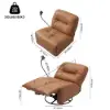 Genuine Leather Power Swivel Rocker Recliner Accent Chair with Phone Holder – AUD-H3177