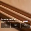 Genuine Leather Power Swivel Rocker Recliner Accent Chair with Phone Holder – AUD-H3177