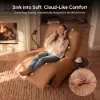 Genuine Leather Power Swivel Rocker Recliner Accent Chair with Phone Holder – AUD-H3177
