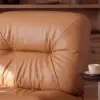 Genuine Leather Power Swivel Rocker Recliner Accent Chair with Phone Holder – AUD-H3177