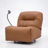 Genuine Leather Power Swivel Rocker Recliner Accent Chair with Phone Holder – AUD-H3177