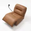 Genuine Leather Power Swivel Rocker Recliner Accent Chair with Phone Holder – AUD-H3177