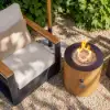 Tevara Outdoor Propane Smokeless Fire Pit Side Table