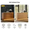 Aura 59" Natural Sintered Stone 6-Drawer Dresser with Lighting