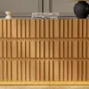 Aura 59" Natural Sintered Stone 6-Drawer Dresser with Lighting