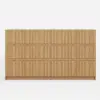 Aura 59" Natural Sintered Stone 6-Drawer Dresser with Lighting