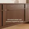 Panvyr 80" Ash Wood Walnut TV Stand with Storage