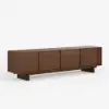 Panvyr 80" Ash Wood Walnut TV Stand with Storage