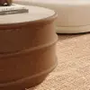 36-inch Ash Wood Round Coffee Table with Sintered Stone Top