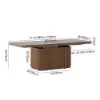 Lineva 71"–91" Extendable Wood 6–8 Seater Dining Table