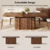 Lineva 71"–91" Extendable Wood 6–8 Seater Dining Table