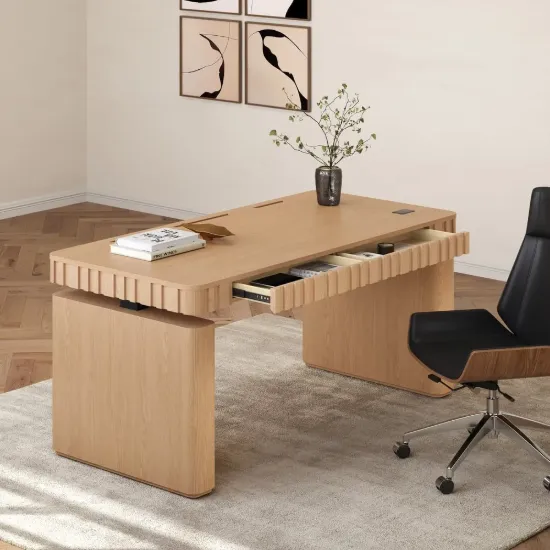 Aura 63" Fluted Electric Standing Desk
