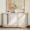 63" Faux Travertine Sintered Stone Sideboard