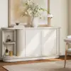 63" Faux Travertine Sintered Stone Sideboard