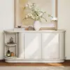 63" Faux Travertine Sintered Stone Sideboard