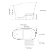 47" Japanese-style irregular freestanding stone resin soaking bathtub, marble effect