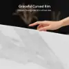 47" Japanese-style irregular freestanding stone resin soaking bathtub, marble effect