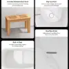47" Japanese-style irregular freestanding stone resin soaking bathtub, marble effect
