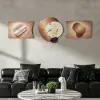 3-Piece Pebble-Shaped Battery-Operated Wall Clock with Acrylic and MDF Panels