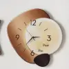 3-Piece Pebble-Shaped Battery-Operated Wall Clock with Acrylic and MDF Panels