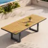 Picture of Tevara Outdoor Extendable Teak & Aluminium Dining Table – Dark Grey