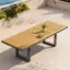 Picture of Tevara Outdoor Extendable Teak & Aluminium Dining Table – Dark Grey