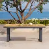 Picture of Tevara Outdoor Extendable Teak & Aluminium Dining Table – Dark Grey