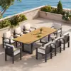 Picture of Tevara Outdoor Extendable Teak & Aluminium Dining Table – Dark Grey