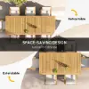 Picture of Tevara Outdoor Extendable Teak & Aluminium Dining Table – Dark Grey