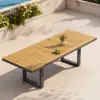 Picture of Tevara Outdoor Extendable Teak & Aluminium Dining Table – Dark Grey