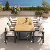 Picture of Tevara Outdoor Extendable Teak & Aluminium Dining Table – Dark Grey