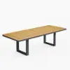 Picture of Tevara Outdoor Extendable Teak & Aluminium Dining Table – Dark Grey
