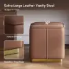 Horva Extendable Walnut Makeup Vanity Set (57"–73")