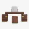 Horva Extendable Walnut Makeup Vanity Set (57"–73")