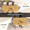 Tevara Outdoor Extendable Teak & Aluminium Dining Table – Sand