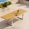 Tevara Outdoor Extendable Teak & Aluminium Dining Table – Sand