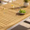 Tevara Outdoor Extendable Teak & Aluminium Dining Table – Sand