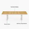 Tevara Outdoor Extendable Teak & Aluminium Dining Table – Sand