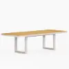 Tevara Outdoor Extendable Teak & Aluminium Dining Table – Sand