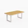 Tevara Outdoor Extendable Teak & Aluminium Dining Table – Sand
