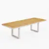 Tevara Outdoor Extendable Teak & Aluminium Dining Table – Sand