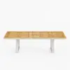 Tevara Outdoor Extendable Teak & Aluminium Dining Table – Sand