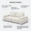 96" 2-Seater Genuine Leather Power Convertible Sleeper Sofa with Adjustable Armrests