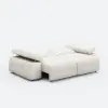 96" 2-Seater Genuine Leather Power Convertible Sleeper Sofa with Adjustable Armrests