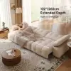 130" 3-Seater Genuine Leather Power Convertible Sleeper Sofa with Adjustable Armrests – AUD-H3193
