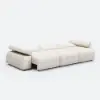 130" 3-Seater Genuine Leather Power Convertible Sleeper Sofa with Adjustable Armrests – AUD-H3193